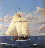 Christoffer Wilhelm Eckersberg - En Dansk Yacht Passerer Stevns
